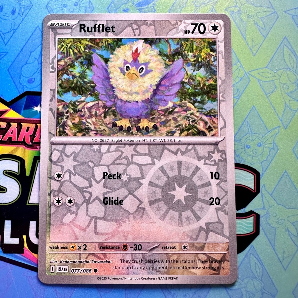 rufflet - reverse holo (077/086) - common — pokémon: black bolt